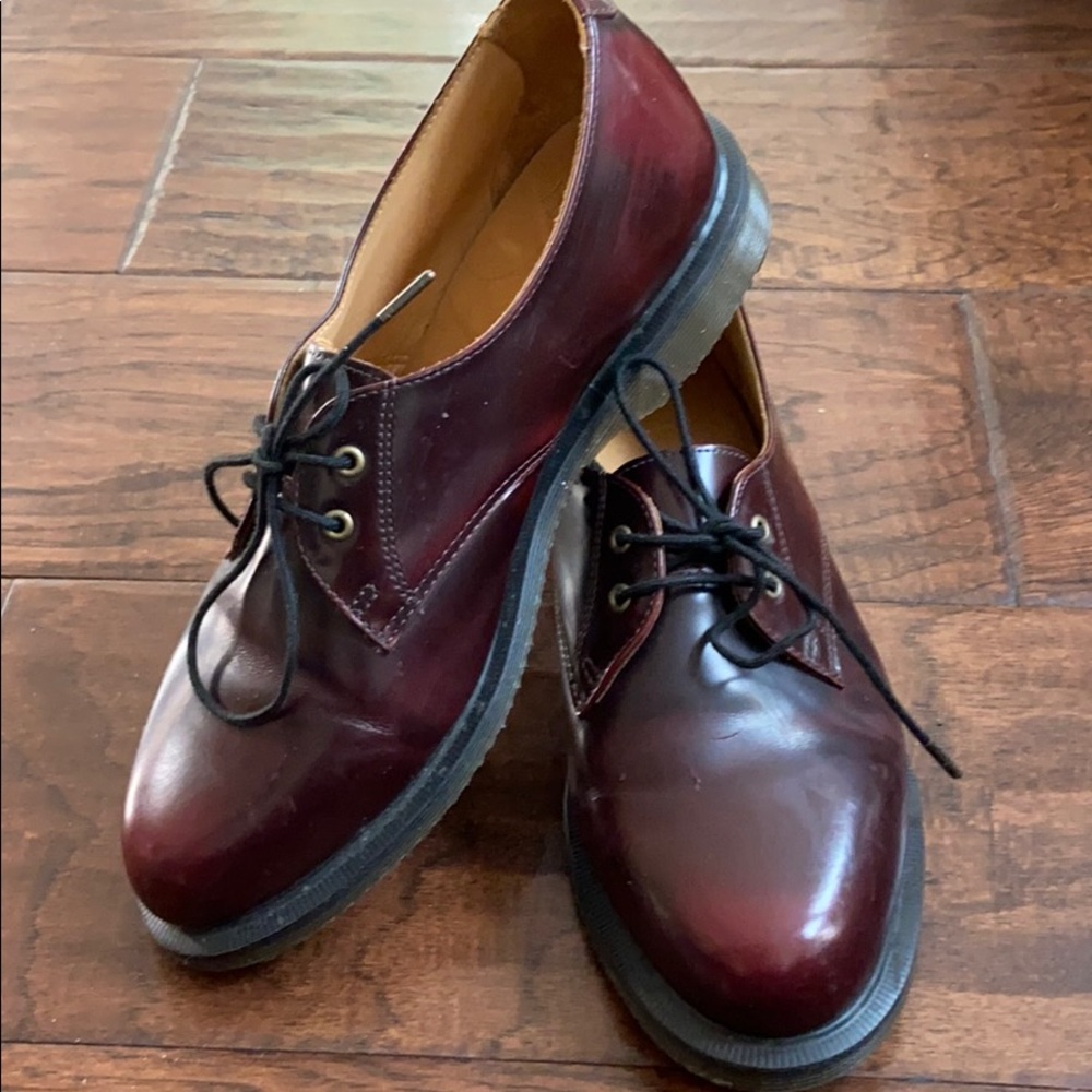 Dr. Martens Women's Oxford Lace-Up Shoes in Cherry Red - Picture 7 of 7
